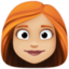 Эмодзи 👩🏼‍🦰 Facebook.com