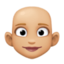 Эмодзи 👩🏼‍🦲 Facebook.com
