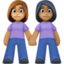 Эмодзи 👩🏽‍🤝‍👩🏾 Facebook.com