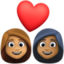 Эмодзи 👩🏽‍❤️‍👩🏾 Facebook.com