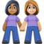 Эмодзи 👩🏾‍🤝‍👩🏼 Facebook.com