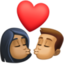 Эмодзи 👩🏾‍❤️‍💋‍👨🏽 Facebook.com