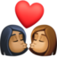 Эмодзи 👩🏾‍❤️‍💋‍👩🏽 Facebook.com