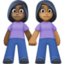 Эмодзи 👩🏿‍🤝‍👩🏾 Facebook.com
