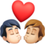 Эмодзи 🧑🏻‍❤️‍💋‍🧑🏼 Facebook.com