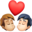 Эмодзи 🧑🏼‍❤️‍💋‍🧑🏻 Facebook.com