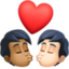 Эмодзи 🧑🏾‍❤️‍💋‍🧑🏻 Facebook.com