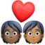 Эмодзи 🧑🏿‍❤️‍🧑🏾 Facebook.com