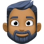 Эмодзи 🧔🏾‍♂️ Facebook.com