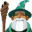 Эмодзи 🧙🏾‍♂️ Facebook.com