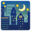 Night with Stars Google Noto emoji