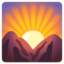Sunrise Over Mountains Google Noto emoji