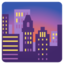 Cityscape at dusk Google Noto emoji