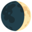 Waxing crescent moon Google Noto emoji