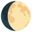 Waxing gibbous moon Google Noto emoji
