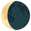 Waning crescent moon Google Noto emoji