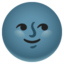 New moon face Google Noto emoji