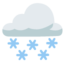 Cloud with snow Google Noto emoji