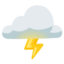 Cloud with lightning Google Noto emoji