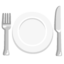 Fork and knife with plate Google Noto emoji