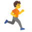 Person running: facing right Google Noto emoji
