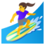 Surfeuse Google Noto emoji