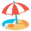 Beach with Umbrella Google Noto emoji