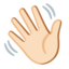 Waving Hand: Light Skin Tone Google Noto emoji
