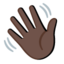 Waving Hand: Dark Skin Tone Google Noto emoji