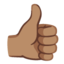 Thumbs Up: Medium Skin Tone Google Noto emoji
