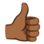 Thumbs Up: Medium-Dark Skin Tone Google Noto emoji