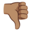 Thumbs Down: Medium Skin Tone Google Noto emoji
