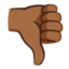 Thumbs Down: Medium-Dark Skin Tone Google Noto emoji