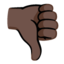 Thumbs Down: Dark Skin Tone Google Noto emoji