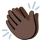 Clapping Hands Dark Skin Tone Google Noto emoji