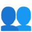 Busts in silhouette Google Noto emoji