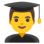 Man student Google Noto emoji