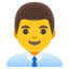 Man office worker Google Noto emoji