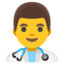 Man health worker Google Noto emoji