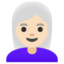 Frau: Weisses Haar Google Noto emoji