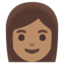 Woman Medium Skin Tone Google Noto emoji