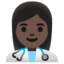 Frau Doktor: Dunkle Hautfarbe Google Noto emoji
