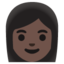 Woman: Medium-Dark Skin Tone Google Noto emoji