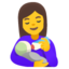 Woman feeding baby Google Noto emoji