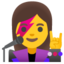 Woman singer Google Noto emoji