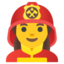 Woman firefighter Google Noto emoji
