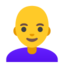 Woman: bald Google Noto emoji