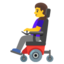 Woman in motorized wheelchair Google Noto emoji