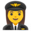 Woman pilot Google Noto emoji