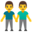 Two Men Holding Hands Google Noto emoji